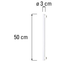 Rozměry radiátoru: délka 50 centimetrů a průměr 3 centimetry.