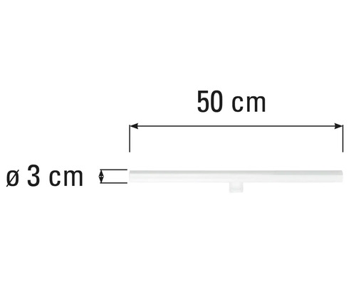 Sprchový žlab o délce 50 centimetrů a průměru 3 centimetry