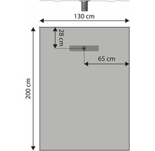 Technický nákres sprchové vaničky s rozměry