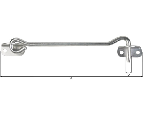 Dveřní hák s okem a rozměry