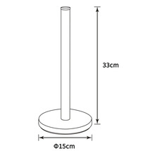 Držák na papírové role s rozměry 33 centimetrů výška a 15 centimetrů průměr
