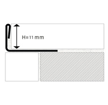 Profilová lišta s výškou 11 mm