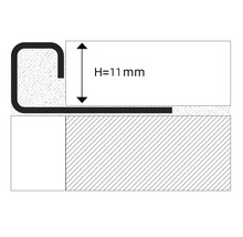 Profilový nákres přechodového profilu o výšce 11 milimetrů