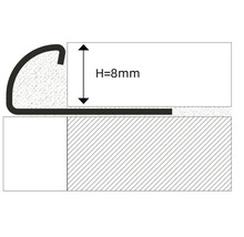 Profilová lišta o výšce 8 milimetrů