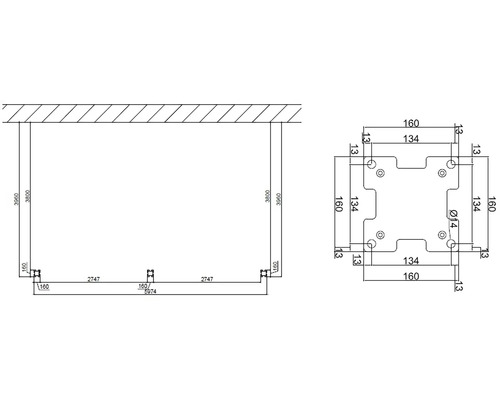 Technický výkres s rozměry