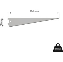 Konzole police o délce 470 milimetrů a maximální nosnosti 50 kilogramů