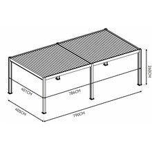 Rozměry pergoly s lamelovou střechou
