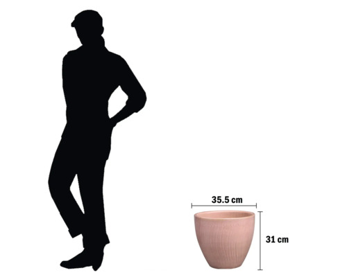 Květináč o rozměrech 35,5 cm šířka a 31 cm výška