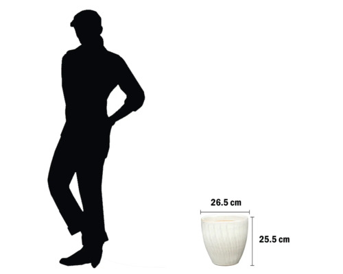 Květináč o rozměrech 26,5 cm x 25,5 cm