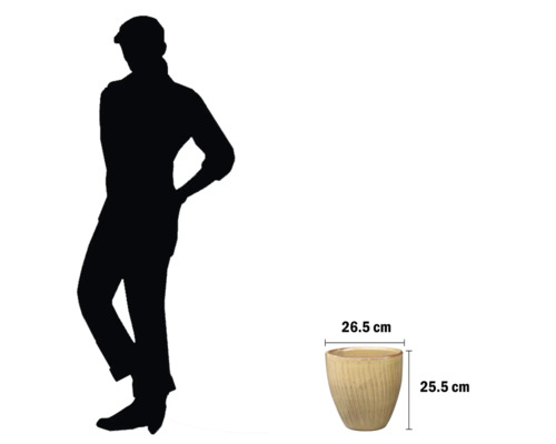 Květináč s rozměry jako reference pro velikost květináče