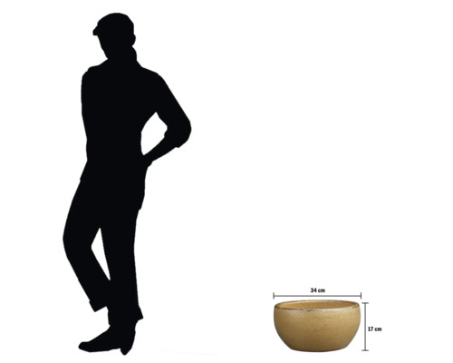 Dekorativní květinová mísa o rozměrech 34 cm x 17 cm.