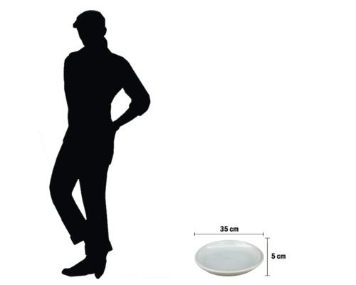 Podmiska na květináč o průměru 35 centimetrů a výšce 5 centimetrů