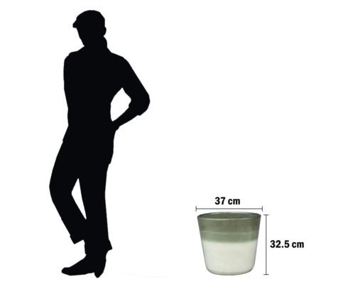 Keramický květináč, 37 krát 32,5 centimetrů