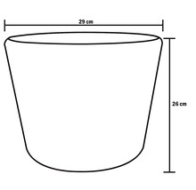 Nákres květináče o rozměrech 29 cm šířka a 26 cm výška