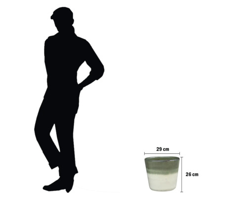 Květináč o rozměrech 29 cm krát 26 cm