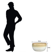 Dekorativní mísa o rozměrech 44 x 21 centimetrů.