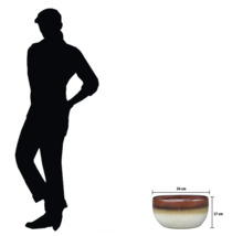 Keramická květináč o rozměrech 34 cm x 17 cm