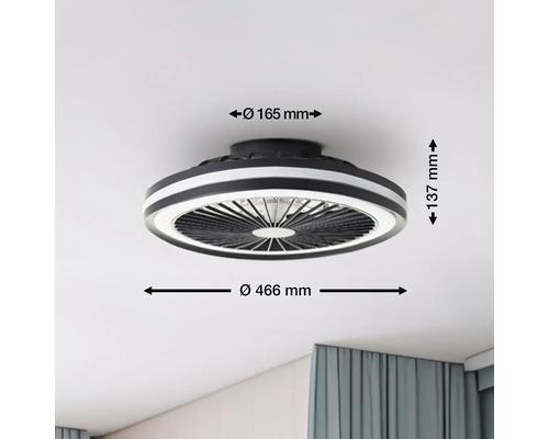 Stropní ventilátor s rozměry