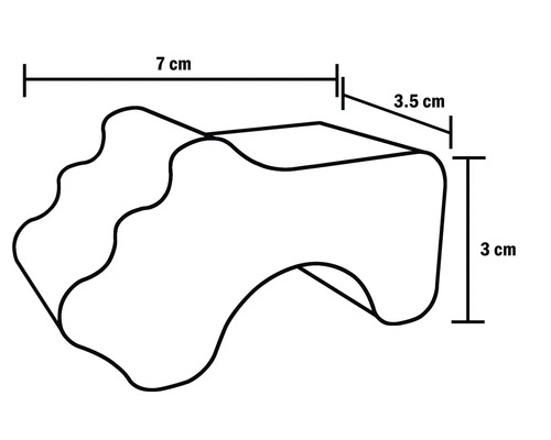 Obrázek s rozměry 7 cm délka, 3,5 cm šířka a 3 cm výška