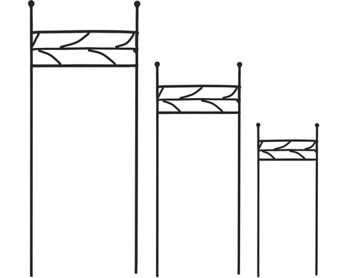 Dekorativní rostlinné sloupy v sadě tří kusů do zahrady.