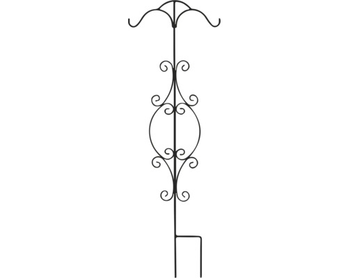 Kovový věšák na šaty s ozdobnými dekoracemi pro venkovní použití