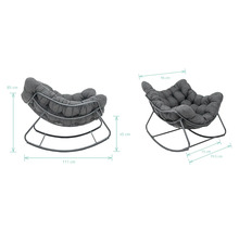 Obrázek houpacího křesla s rozměry