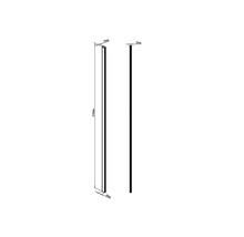 Technický výkres profilu o rozměrech 2100 mm délka, 20 mm šířka a 45 mm hloubka.