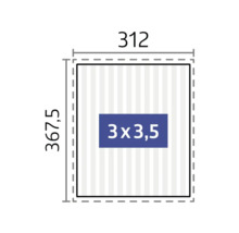 Rozměry 312 x 367,5 centimetrů