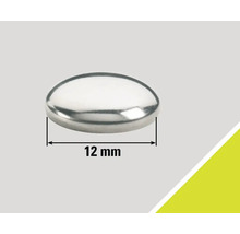 Stříbrná záslepka o průměru 12 milimetrů