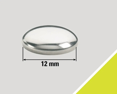 Stříbrná záslepka o průměru 12 milimetrů