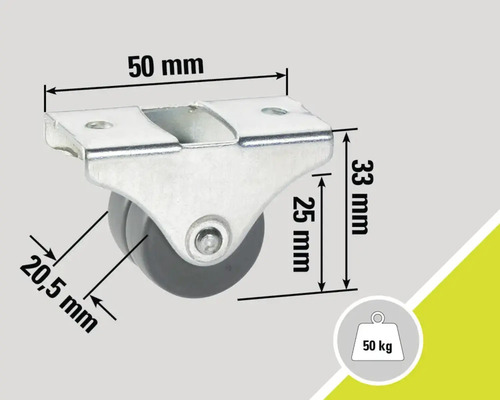 Nábytkové kolečko s nosností 50 kilogramů a rozměry