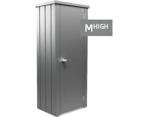 Kovová zahradní skříňka s jedněmi dveřmi