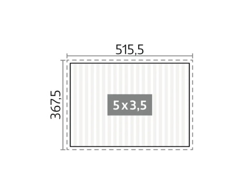 Rozměr výrobku s výškou 367,5 a šířkou 515,5