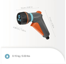 Zahradní postřikovač Gardena s rozměry