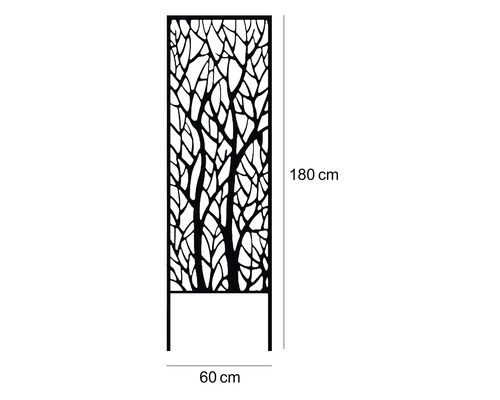 Dekorativní clona s motivem stromu, 180 cm vysoká a 60 cm široká