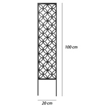 Dekorativní zahradní popínací mříž z kovu s geometrickým vzorem, 100 cm vysoká
