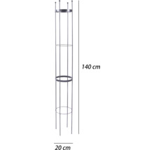 Kovová podpěra pro rostliny, výška 140 cm, šířka 20 cm