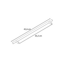 Nákres tyčové rukojeti o rozměrech 41,6 cm a 35,2 cm.