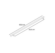 Technický výkres tyče o rozměrech 60,8 cm a 54,4 cm