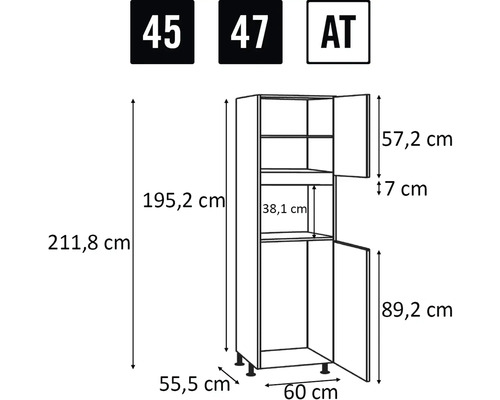 Rozměry kuchyňské skříňky