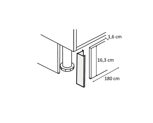 Schéma podstavce s rozměry