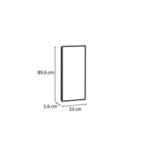 Obdélníkové zrcadlo o rozměrech 89,6 cm x 33 cm x 1,6 cm