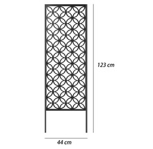 Kovová zástěna s kruhovým vzorem, výška 123 cm, šířka 44 cm
