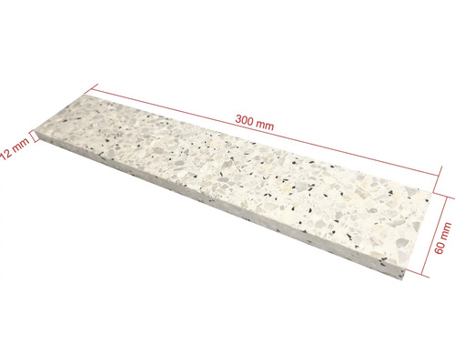 Teracový okenní parapet o rozměrech 300 mm x 60 mm x 12 mm