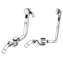 Dvě sady vanových výpustí pro sanitární použití