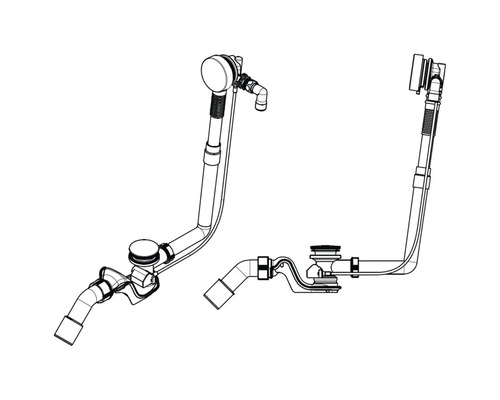 Dvě sady vanových výpustí pro sanitární použití