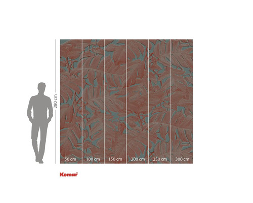 Fototapeta s motivem listů a údaji o velikosti