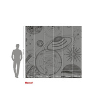 Tapeta s vyobrazením sluneční soustavy a námořních prvků