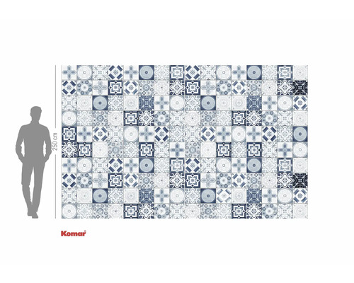 Fototapeta s dlaždicovým vzorem ve vintage stylu, výška 250 cm