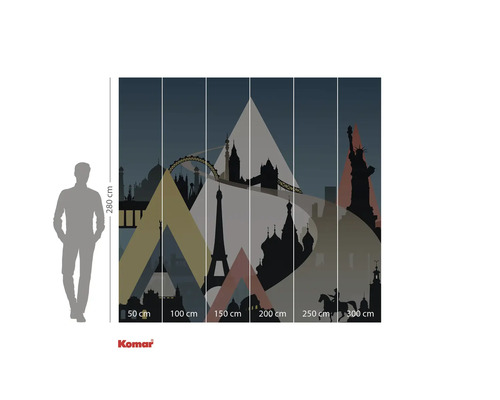 Fototapeta se siluetou světového města